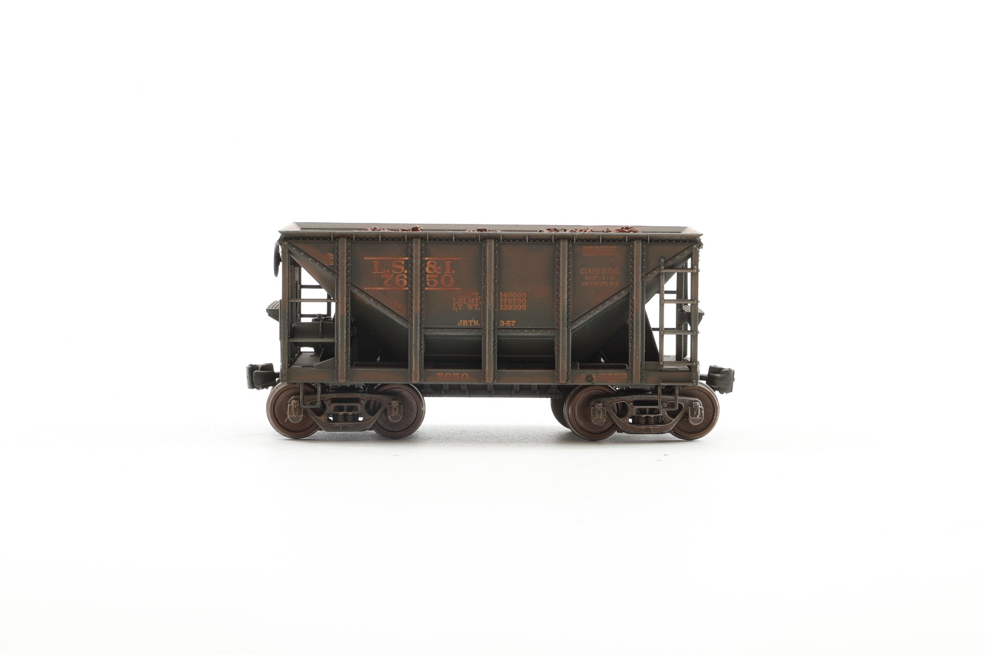 Walthers HO 932-40502 12-Pack of Michigan Ore Cars in LS&I/GN Liveries - Pro-Customised/Weathered
