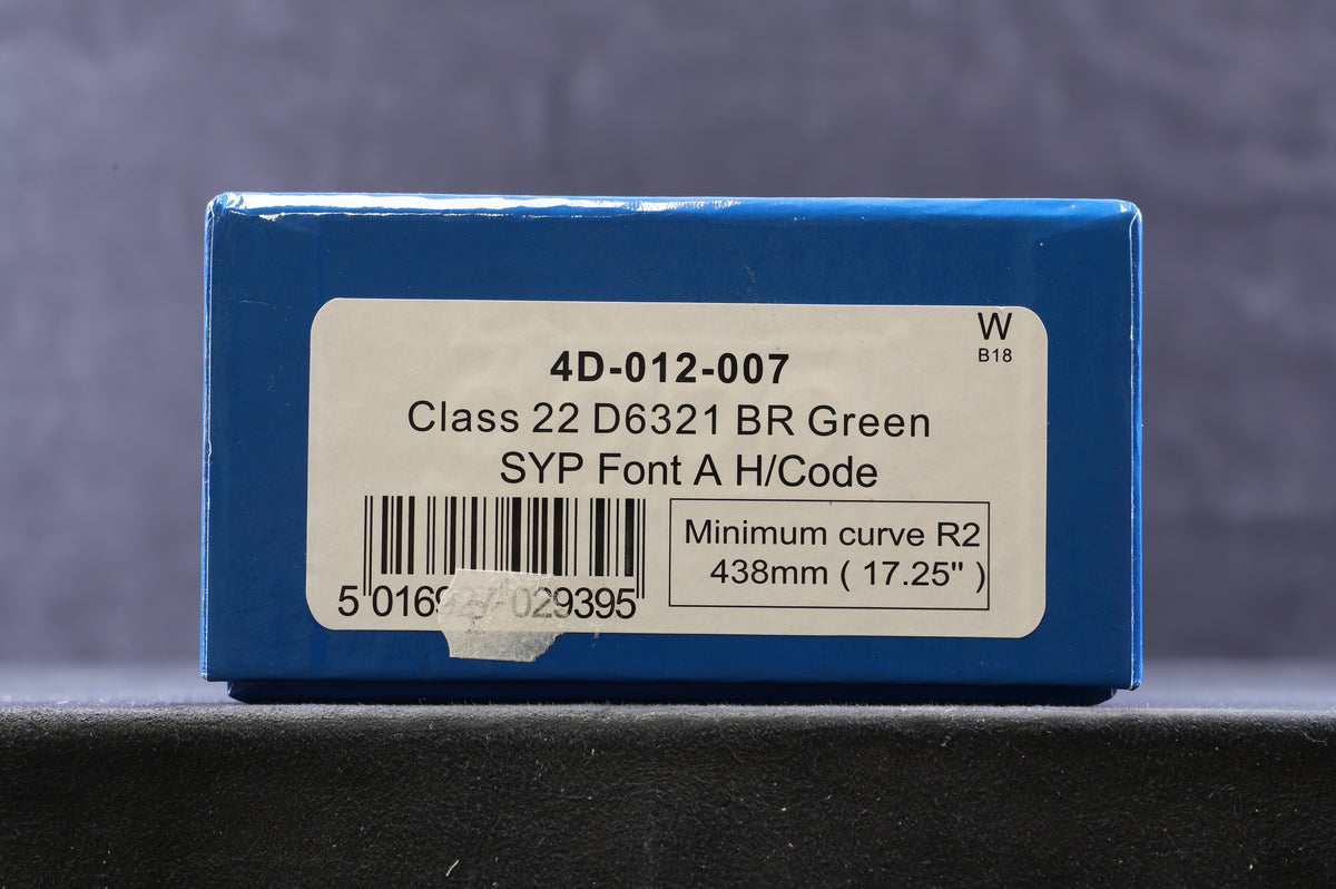 Dapol OO 4D-012-007 Class 22 &#39;D6321&#39; BR green SYP Font A H/Code