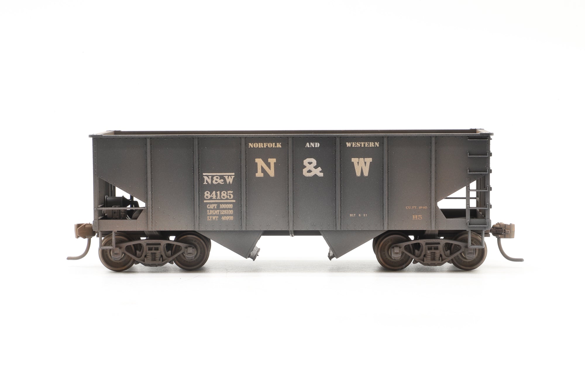Accurail HO Rake Of 6 N&W Hopper Wagons Weathered