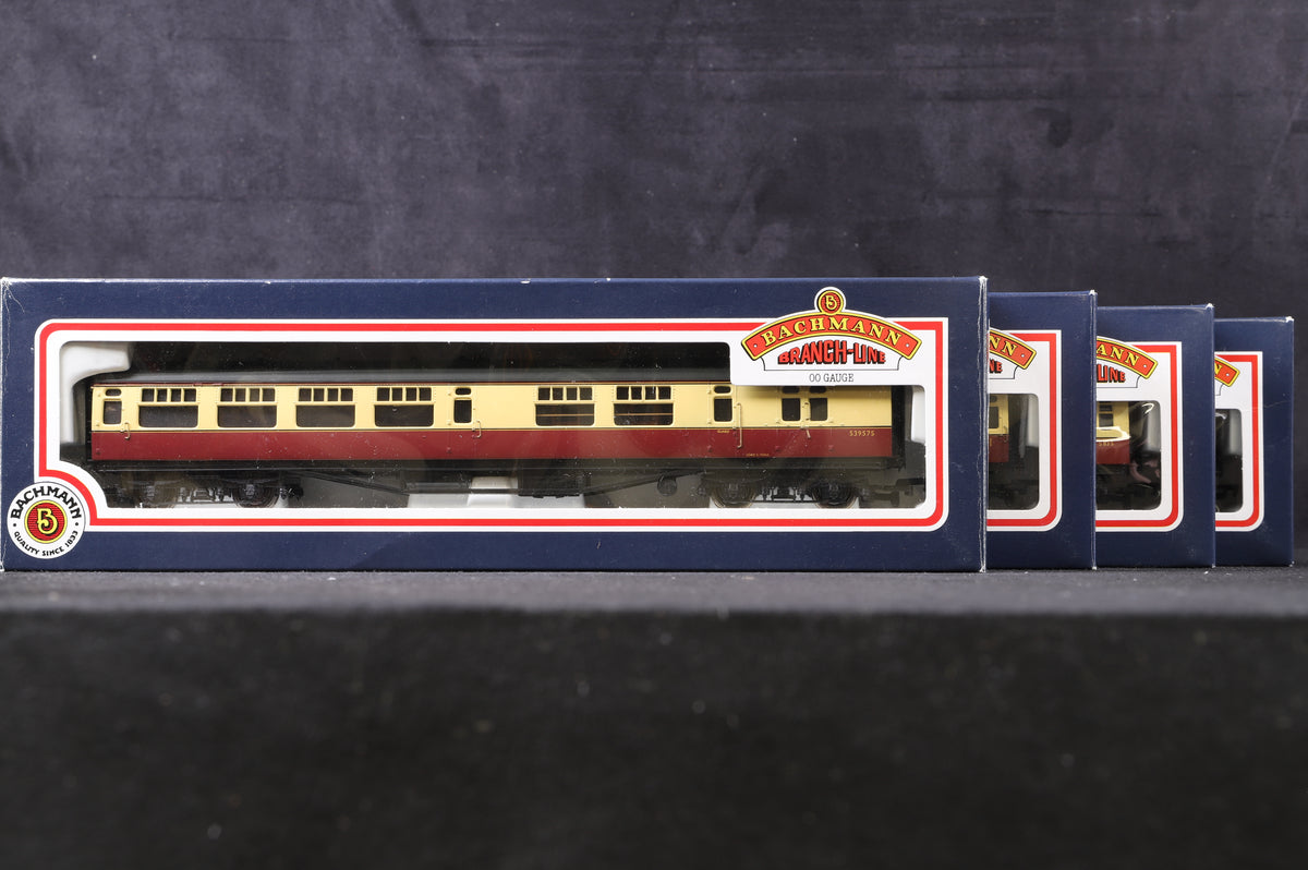 Bachmann OO Rake Of 4 63ft Bulleid Crimson &amp; Cream Coaches