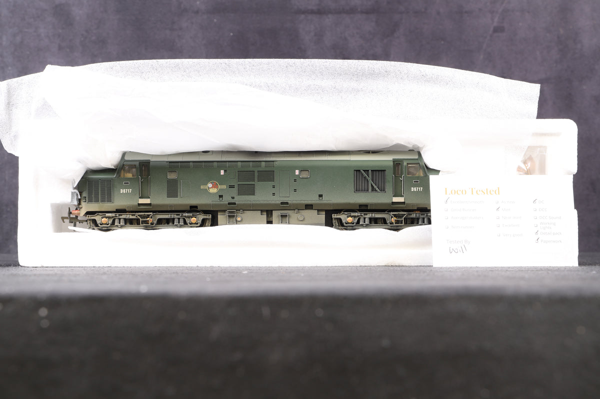 Bachmann OO 32-776 Class 37/0 &#39;D6717&#39; Diesel Locomotive BR Green Weathered