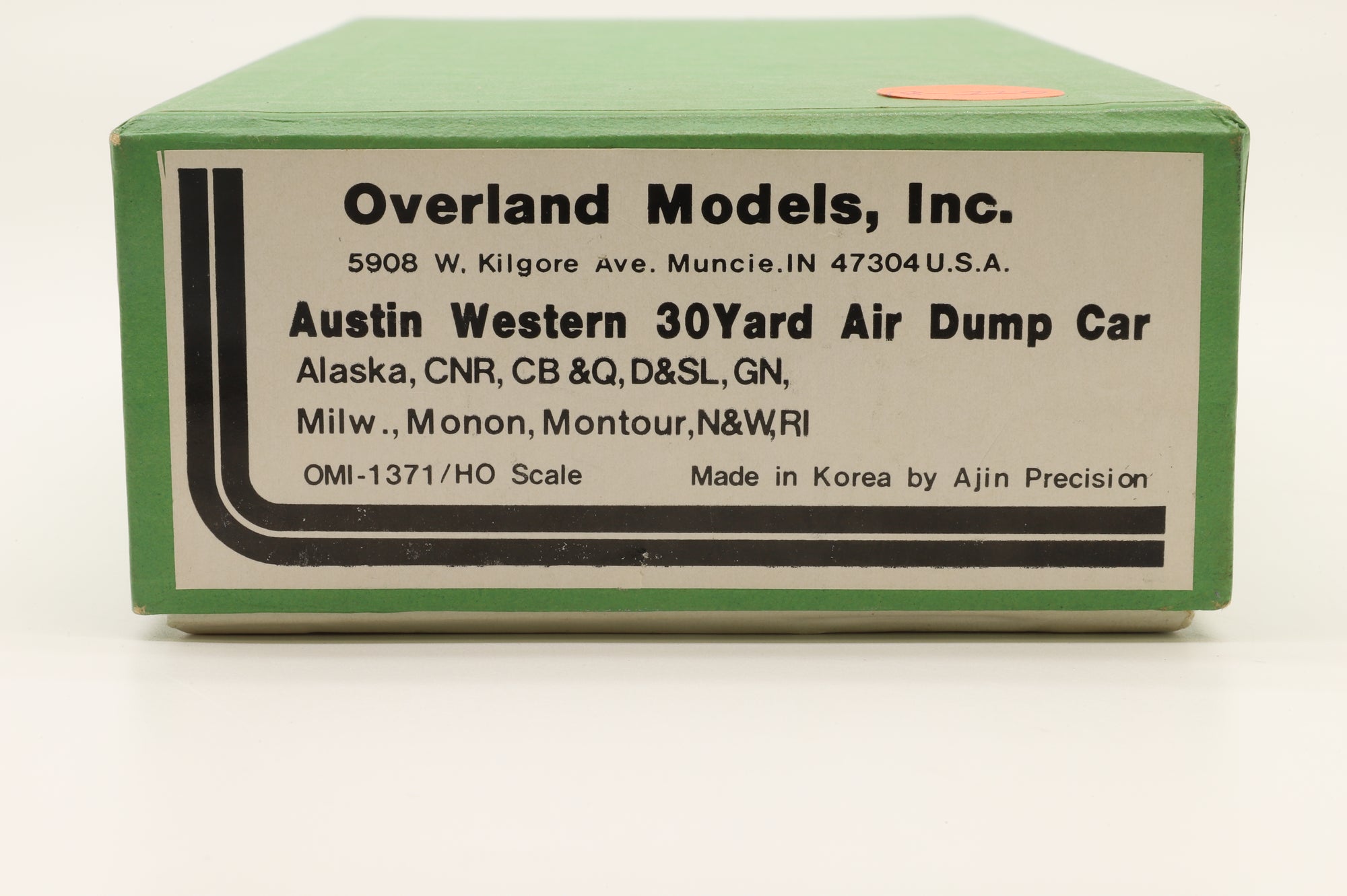 Overland Models HO Brass 1371 Austin Western 30yd Air Dump Car Unpainted