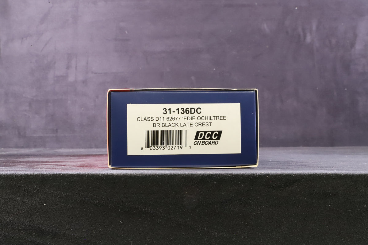 Bachmann OO 31-136DC Class D11 62677 &#39;Edie Ochil Tree &#39; in BR Lined Black w/ Late Crests - DCC REMOVED