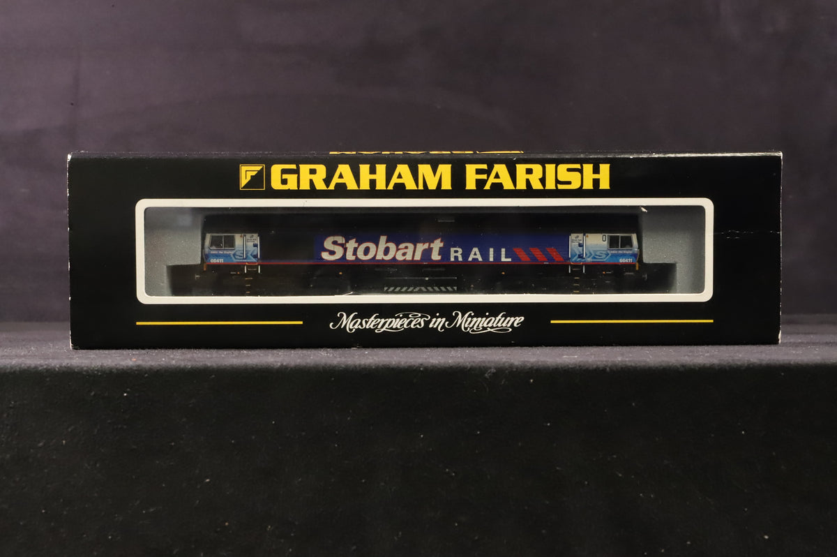 Graham Farish N Gauge 371-391 Class 66/9 66411 &#39;Eddie the Engine&#39; in DRS/Stobart Rail Livery