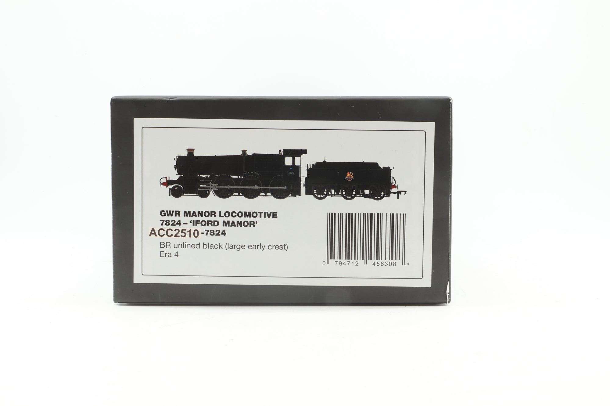 Accurascale HO ACC2510 Manor Class 7824 'Iford Manor' in BR Black w/ Early Crests