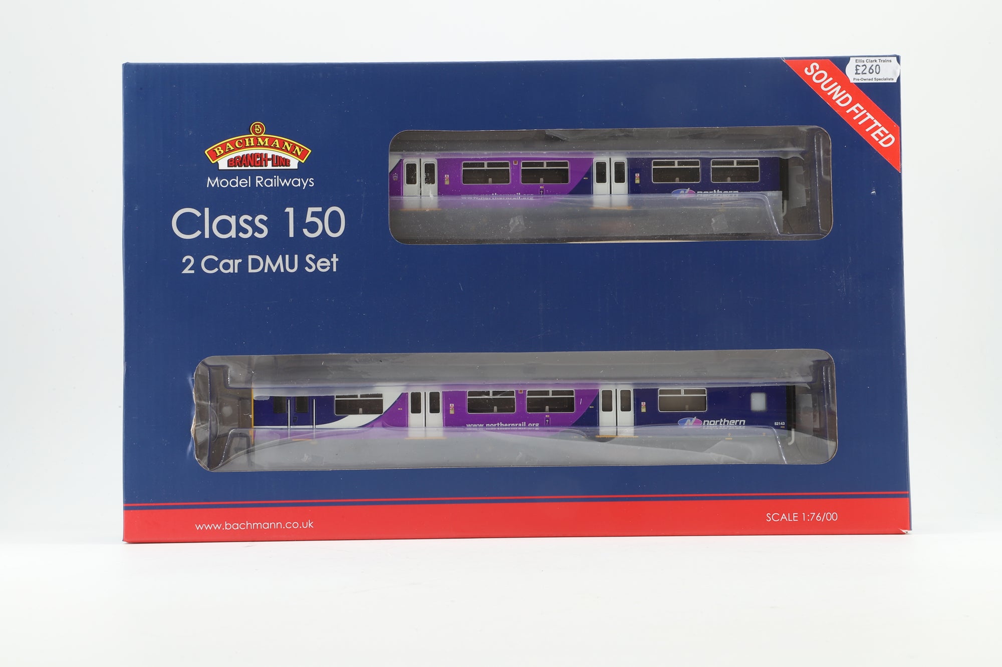 Bachmann OO 32-931SF Class 150/1 Two Car DMU '150143' Northern Rail, DCC Sound