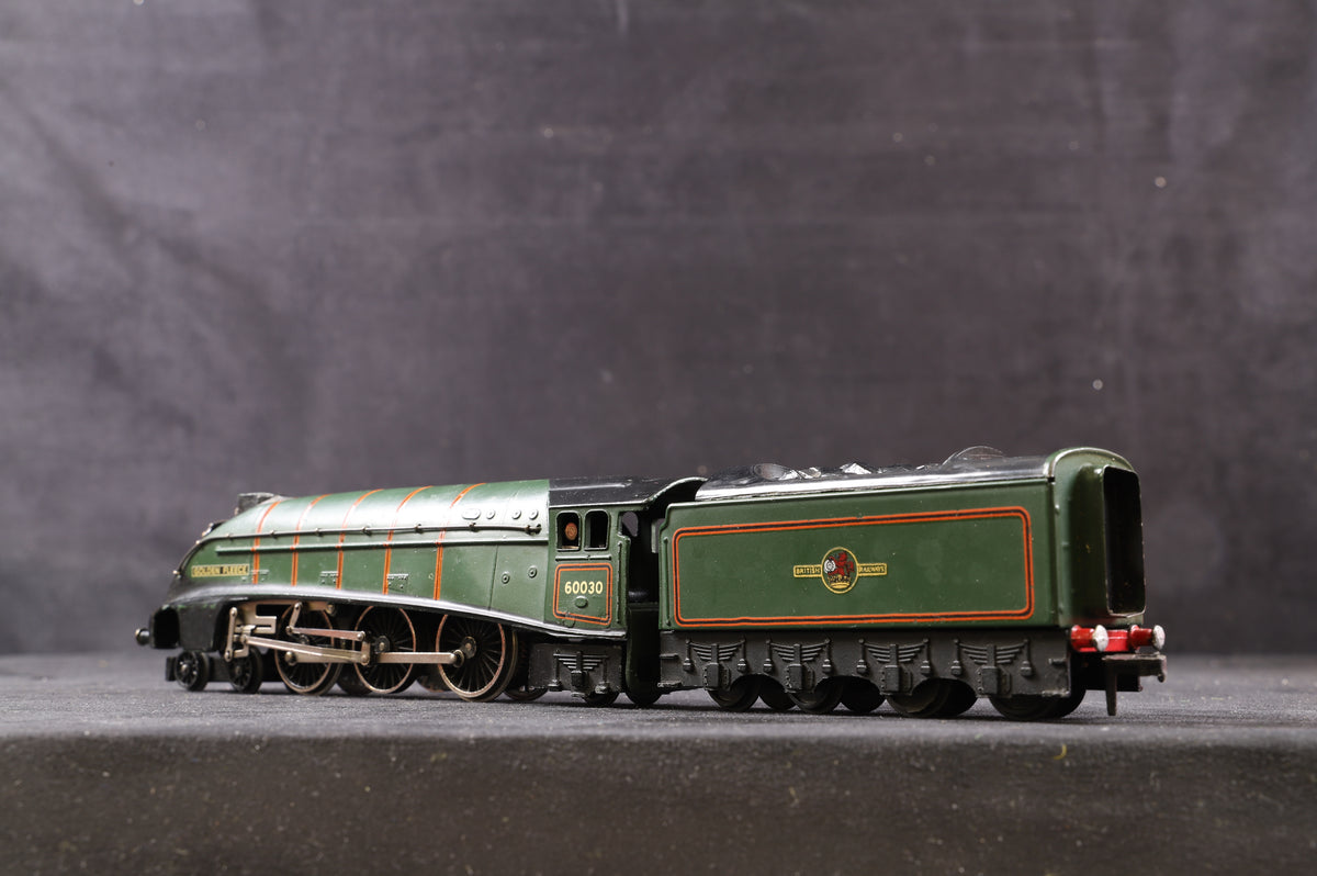 Hornby Dublo OO 2211 Class A4 &#39;60030&#39; &#39;Golden Fleece&#39; BR Lined Green L/C 2-Rail