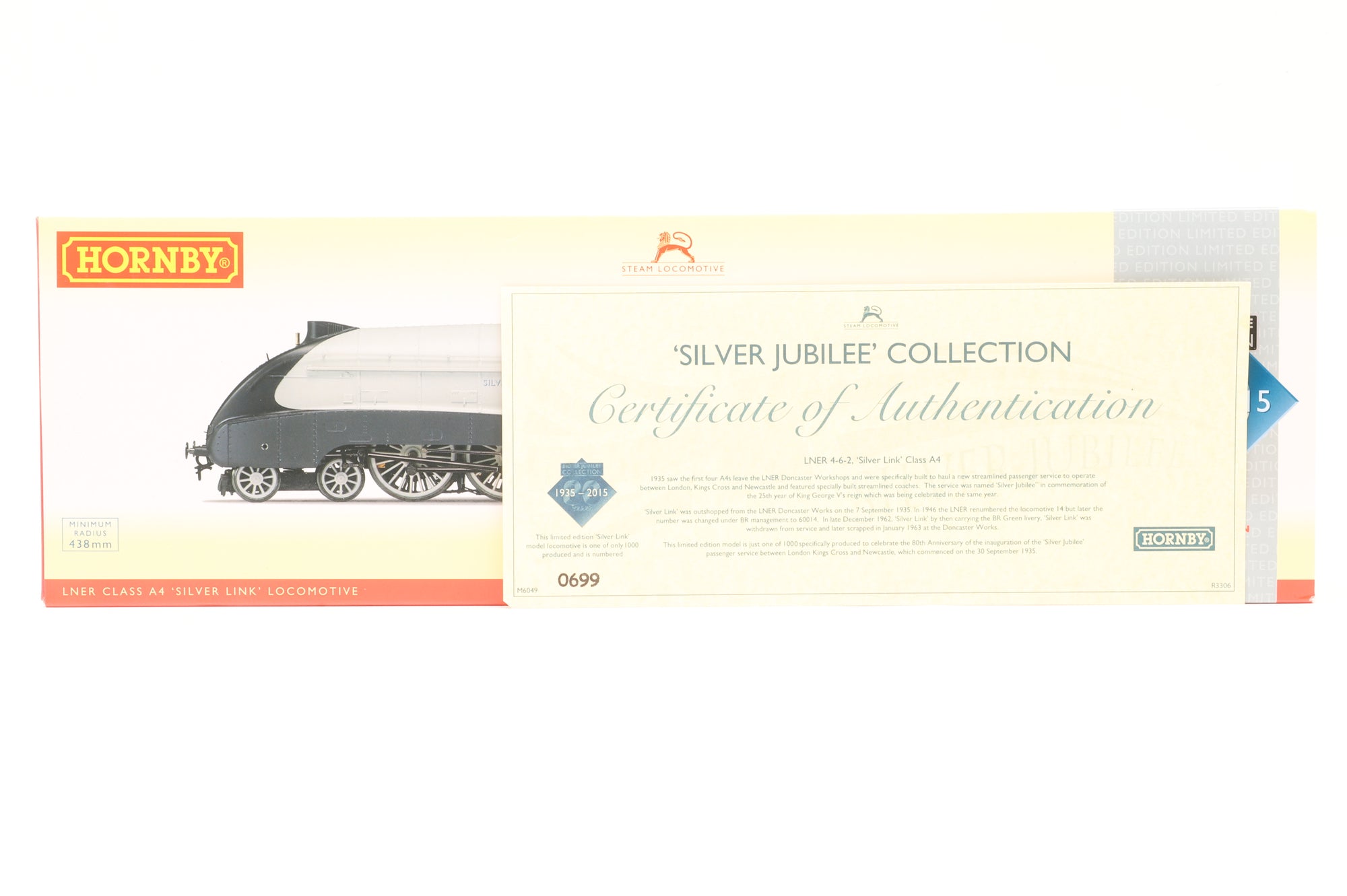 Hornby OO R3306 Class A4 2509 'Silver Link' in LNER Silver