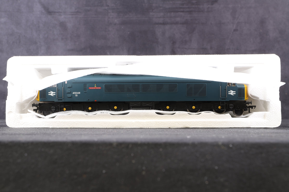 Bachmann OO 32-676Z Class 45 Diesel &#39;45048&#39; &#39;The Royal Marines&#39; BR Blue Excl. Modelzone Ltd Ed 311/ 503