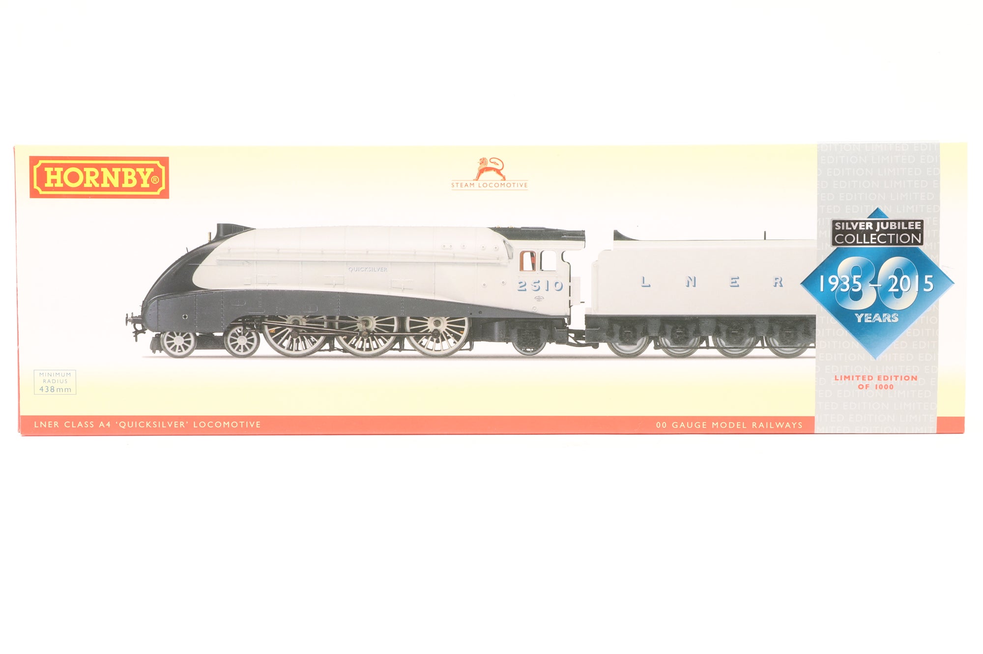 Hornby OO R3307 Class A4 2510 'Quicksilver' in LNER Silver