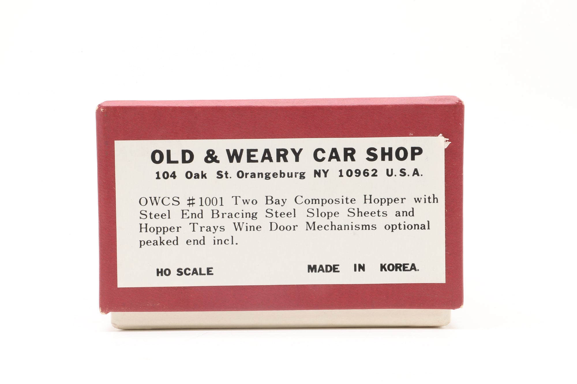 Old & Weary Car Shop HO Brass 1001 Two Bay Composite Hopper, Plain Brass