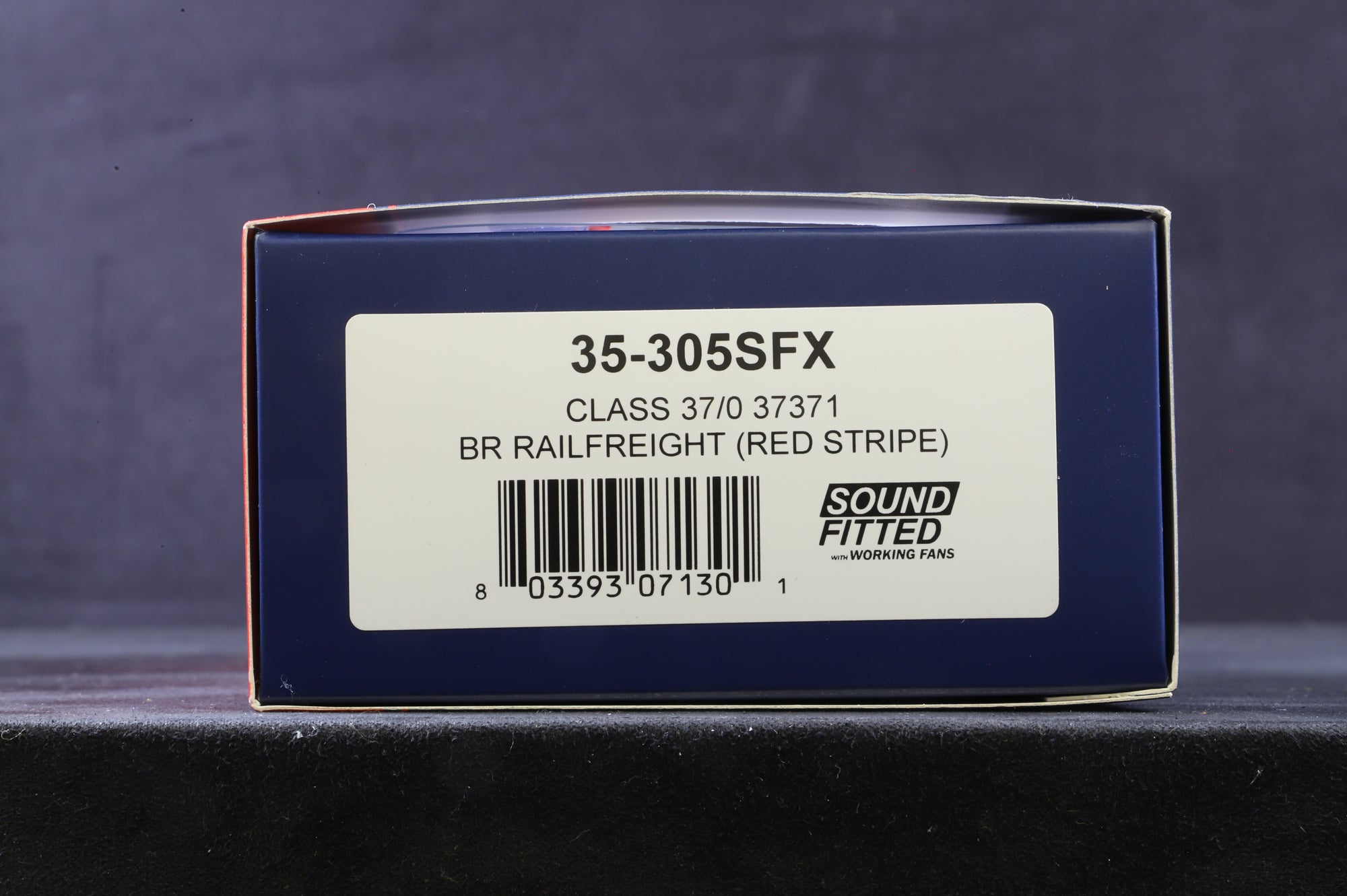 Bachmann OO 35-305SFX Class 37 37371 in BR Railfreight Grey w/ Large Logos & Red Stripe - DCC Sound