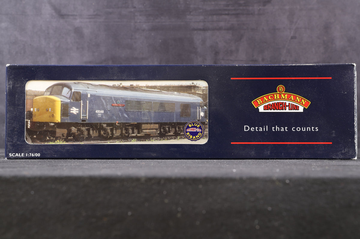 Bachmann OO 32-676Z Class 45 Diesel &#39;45048&#39; &#39;The Royal Marines&#39; BR Blue Excl. Modelzone Ltd Ed 311/ 503