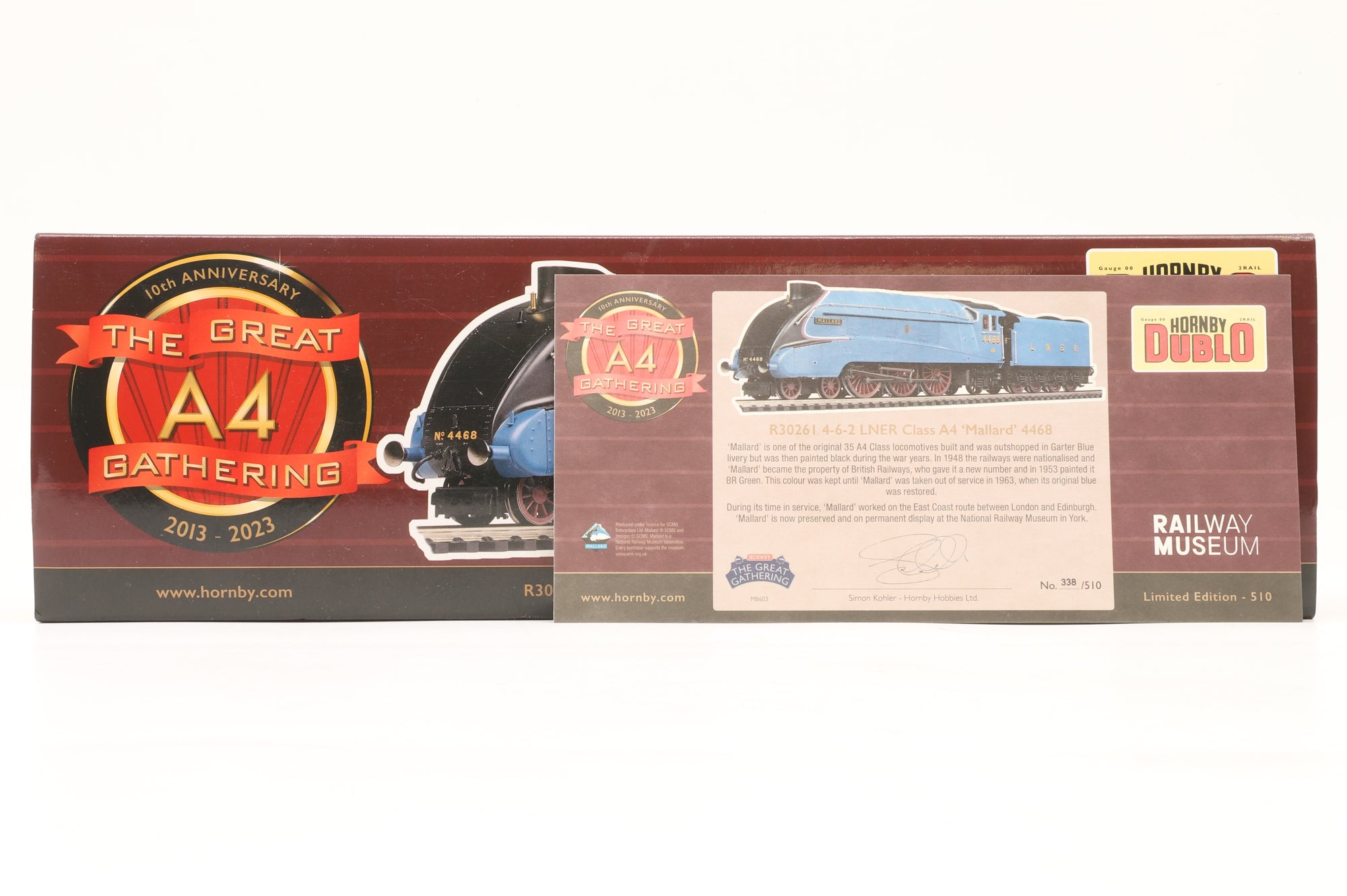 Hornby OO R30261 Class A4 '4468' 'Mallard' LNER Garter Blue Ltd Ed 338/ 510