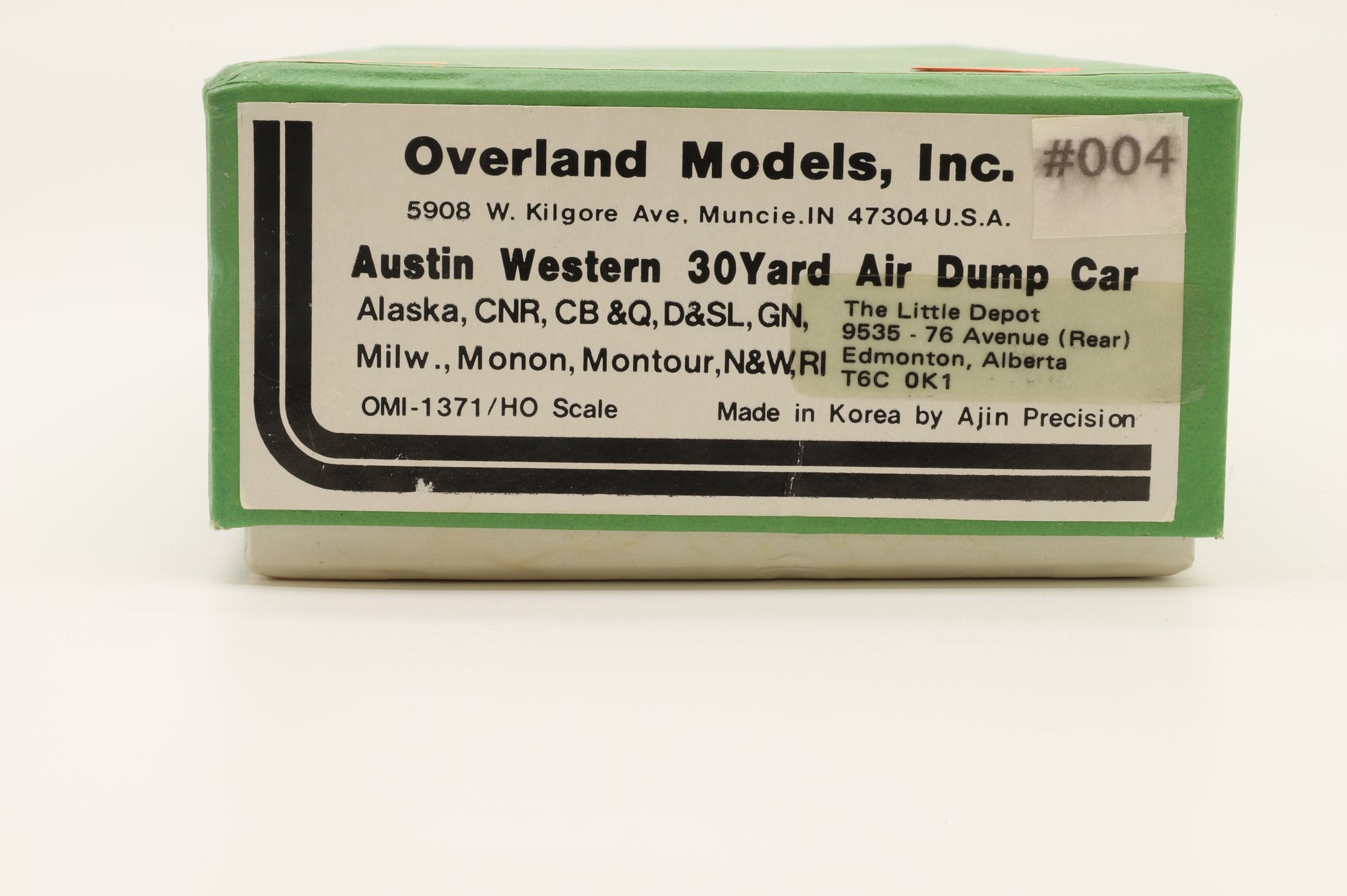 Overland Models HO Brass 1371 Austin Western 30yd Air Dump Car Unpainted