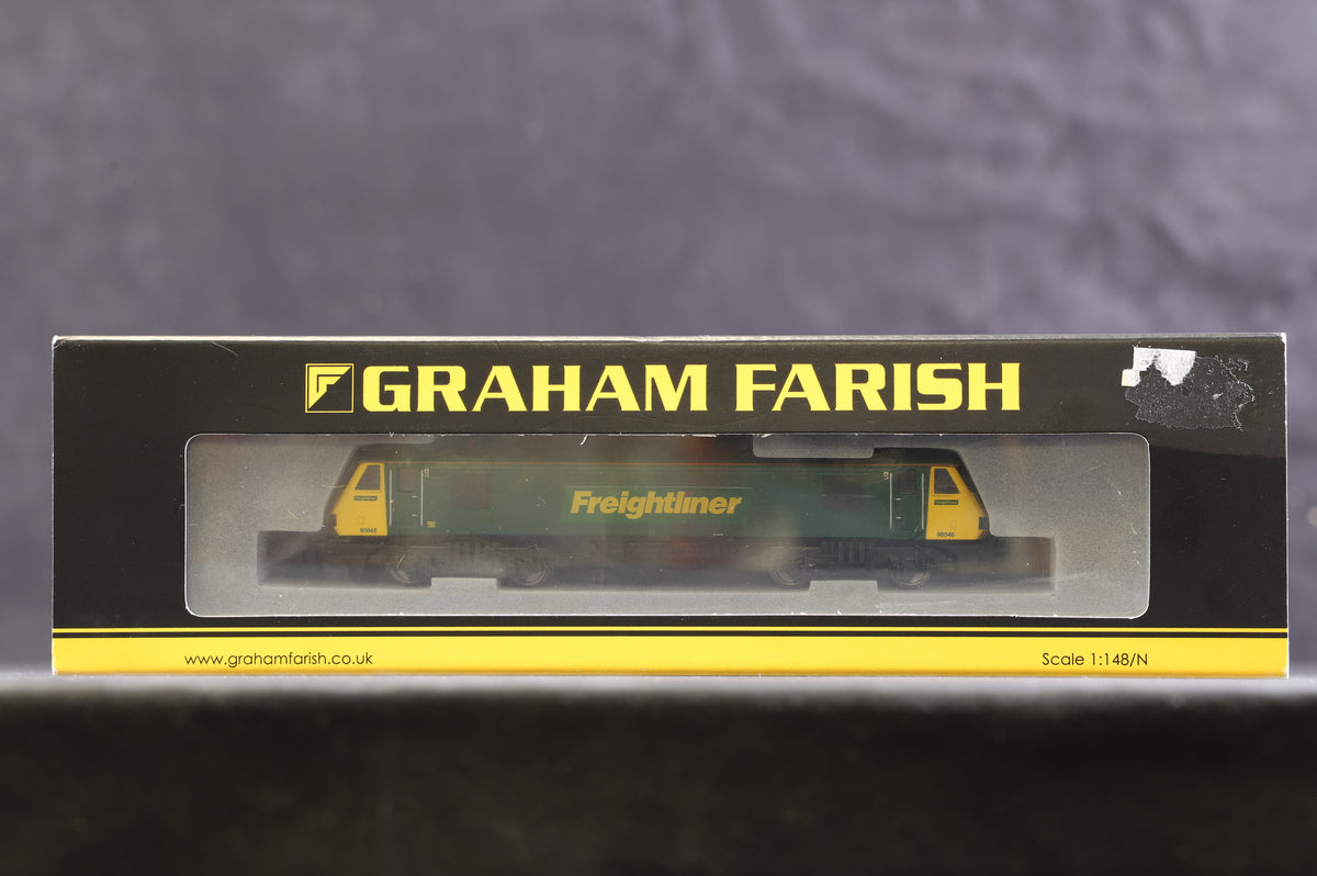 Graham Farish N 371-111 Class 90 Electric Loco &#39;90046&#39; Freightliner