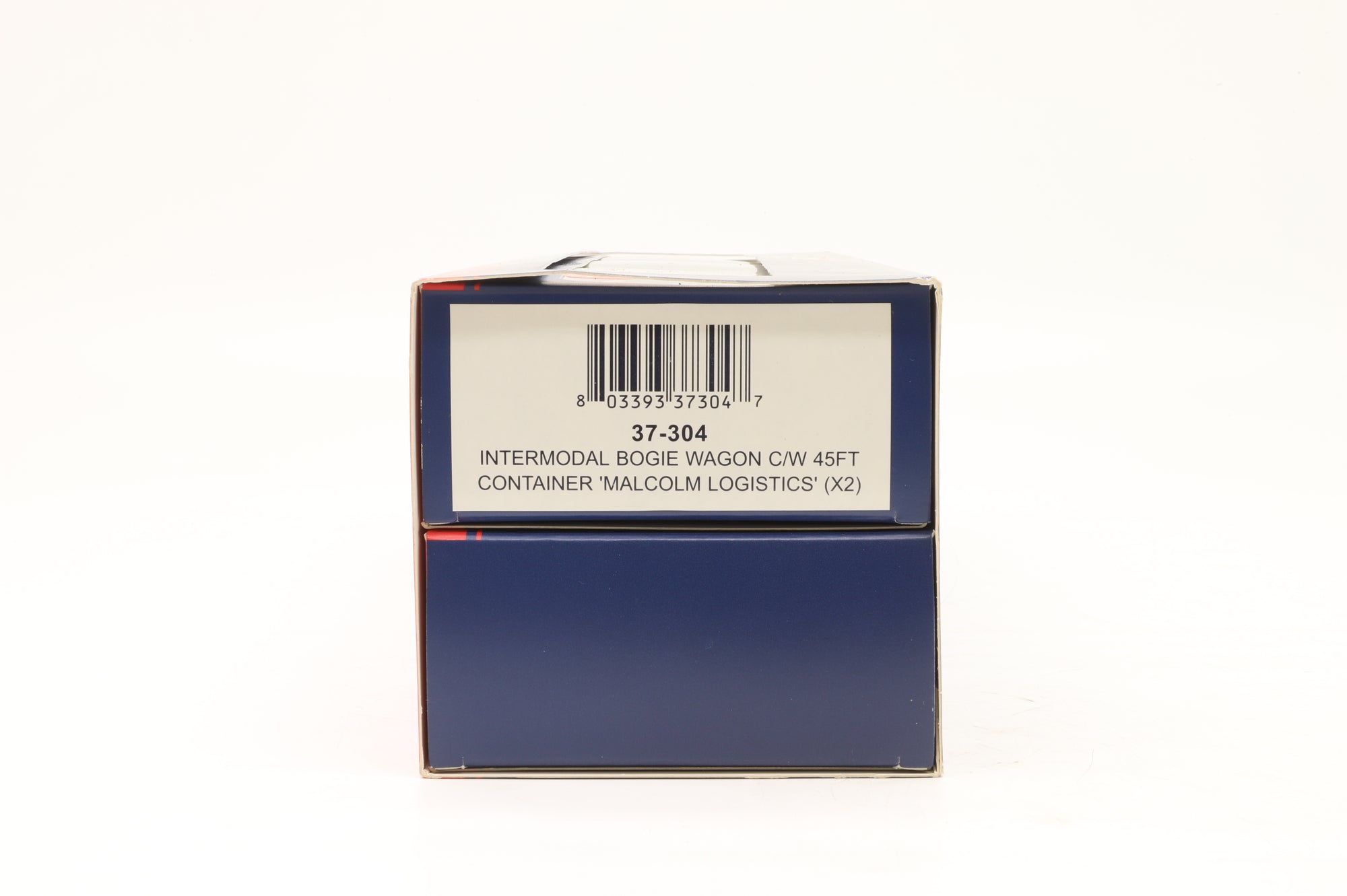 Bachmann OO 37-304 Twin Pack of Intermodal Bogie Wagons w/ 2x 45ft 'Malcolm Logistics' Containers