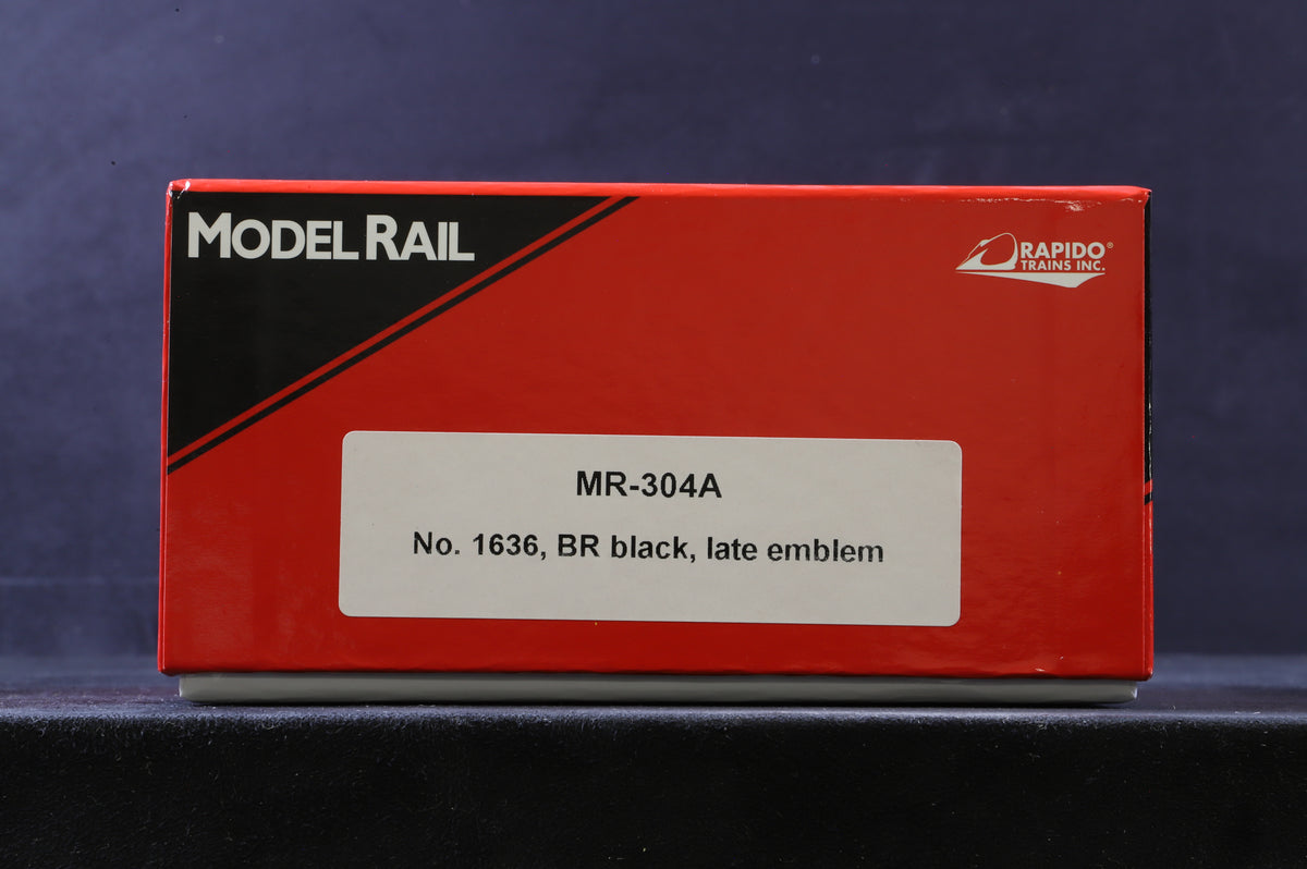 Model Rail/Rapido OO MR-304A Class 16XX No.1636 in BR Black w/ Late Crests