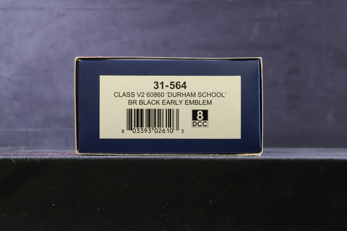 Bachmann OO 31-564 Class V2 &#39;60860&#39; &#39;Durham School&#39; BR Black E/C DCC Fitted