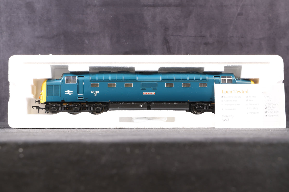 Bachmann OO 32-530DS Class 55 &#39;St Paddy&#39; &#39;55001&#39; BR Blue, DCC Sound