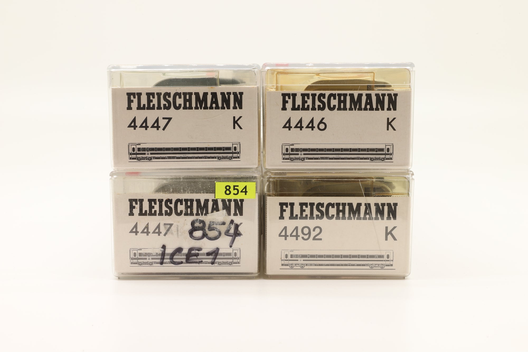 Fleischmann HO Rake Of 4 DB ICE Coaches Inc. 4447x2, 4446 & 4492