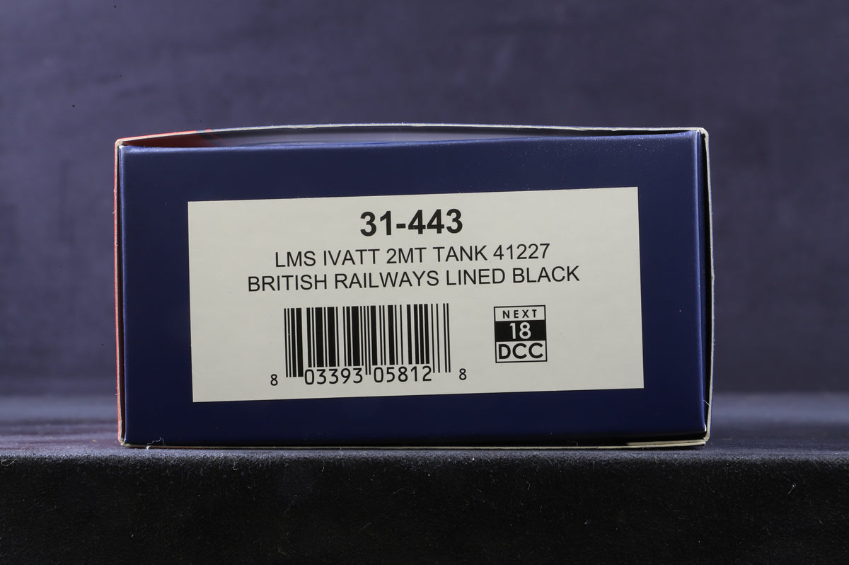 Bachmann OO 31-443 LMS Ivatt 2MT Tank &#39;41227&#39; British Railways Lined Black