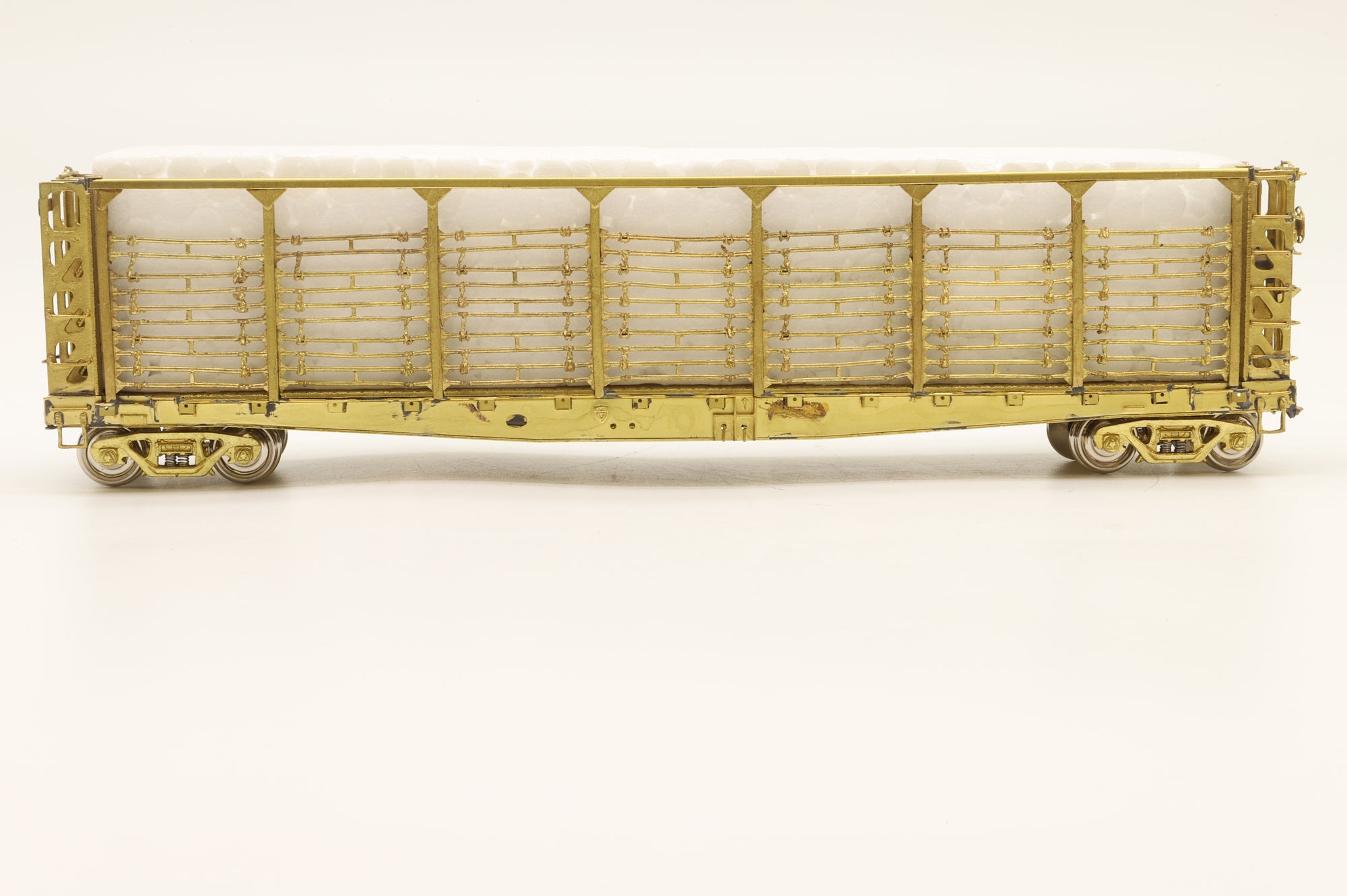 Overland Models HO Brass 3022 UP Tie Car F-70-1 w/ Movable Bar Assemblies on Sides Unpainted