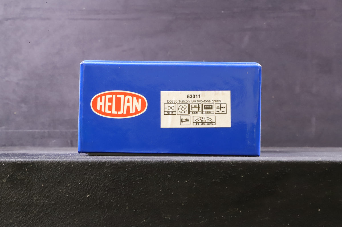 Heljan OO 5301 Class 53 Diesel &#39;D0280&#39; &#39;Falcon&#39; BR Two Tone Green Small Yellow Panels Ltd Ed 77/800