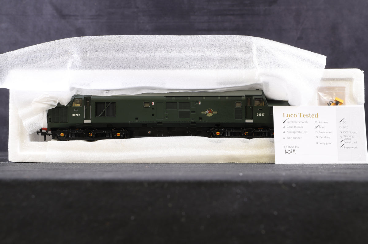 Bachmann OO 32-776 Class 37/0 Diesel &#39;D6707&#39; BR Green Split Head Code