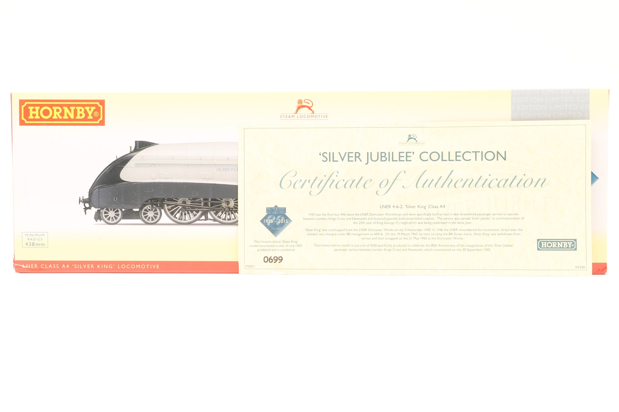 Hornby OO R3308 Class A4 2511 'Silver King' in LNER Silver