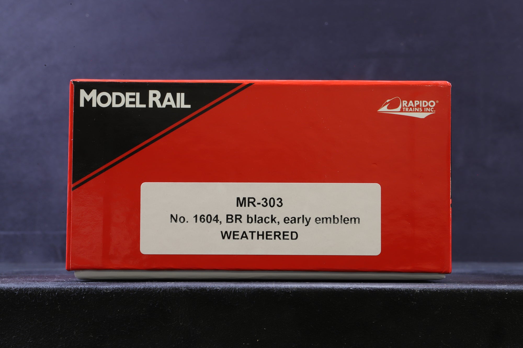 Model Rail/Rapido OO MR-303 Class 16XX No.1604 in BR Black w/ Early Crests - Weathered