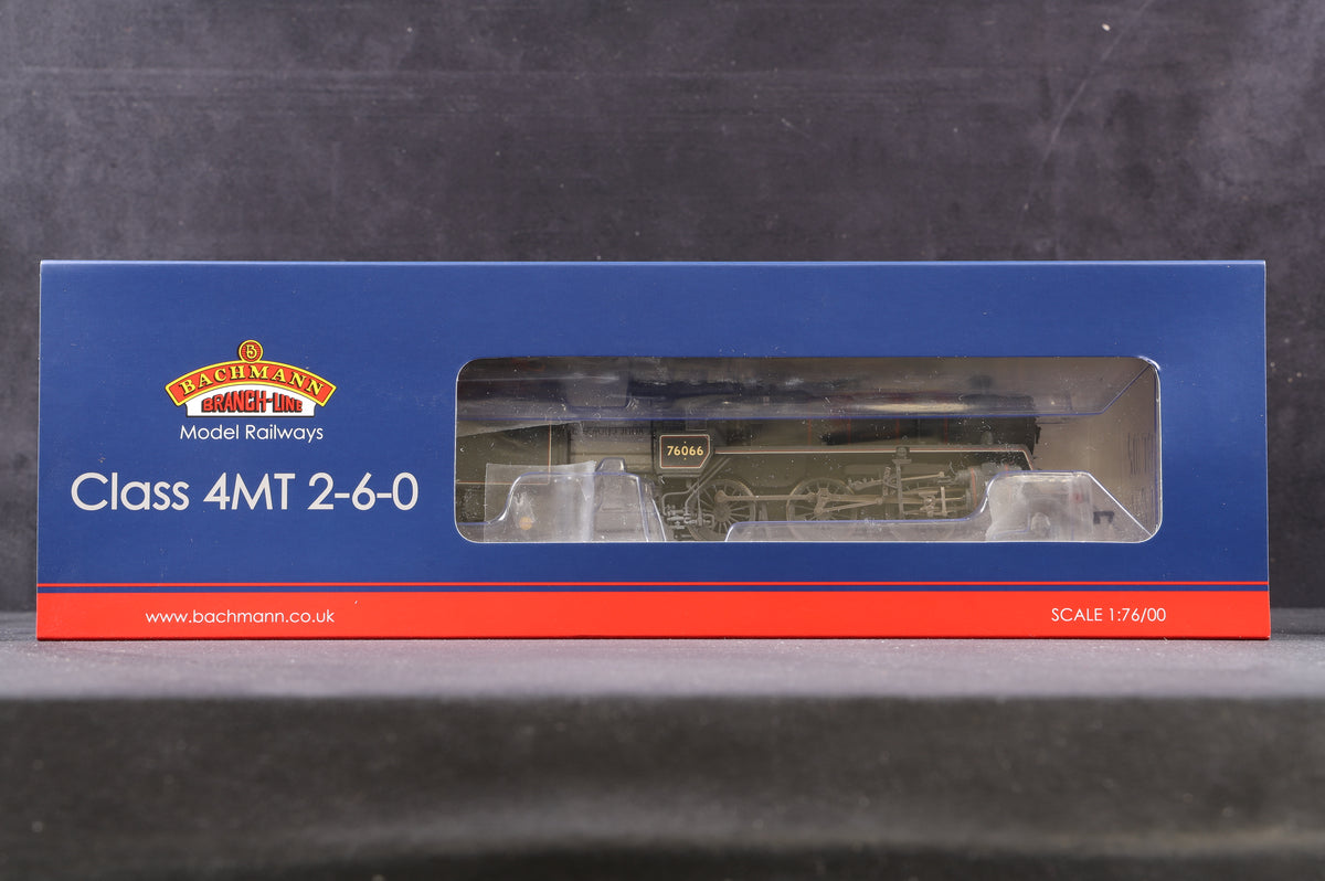 Bachmann OO 32-956 BR Standard 4MT &#39;76066&#39; BR Lined Black L/Crest, Weathered