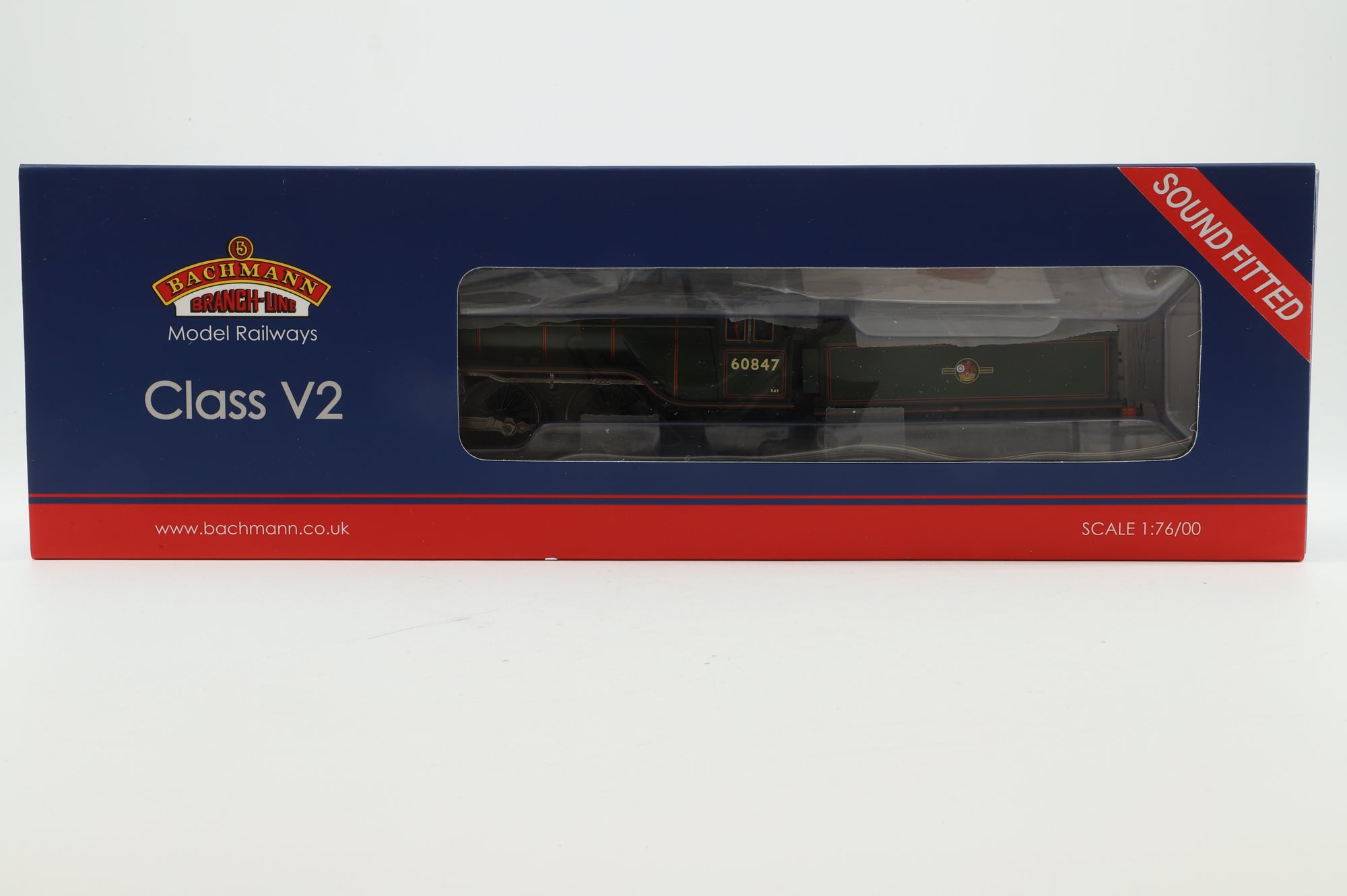 Bachmann OO 35-202SF Class V2 60847 'St Peter's School' in Lined BR Green w/ Late Crests - DCC Sound