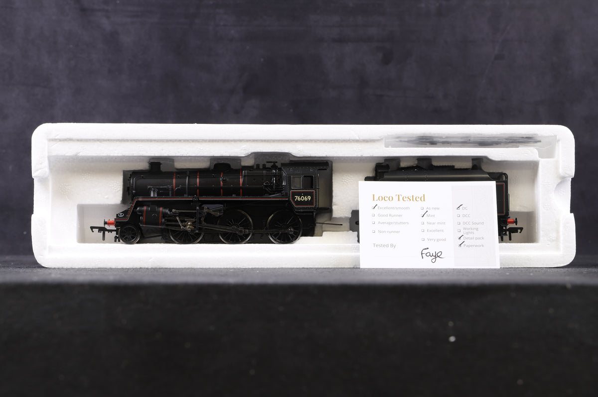 Bachmann OO 32-951 Standard Class 4MT 2-6-0 &#39;76069&#39; BR Black BR1B Tender L/Crest