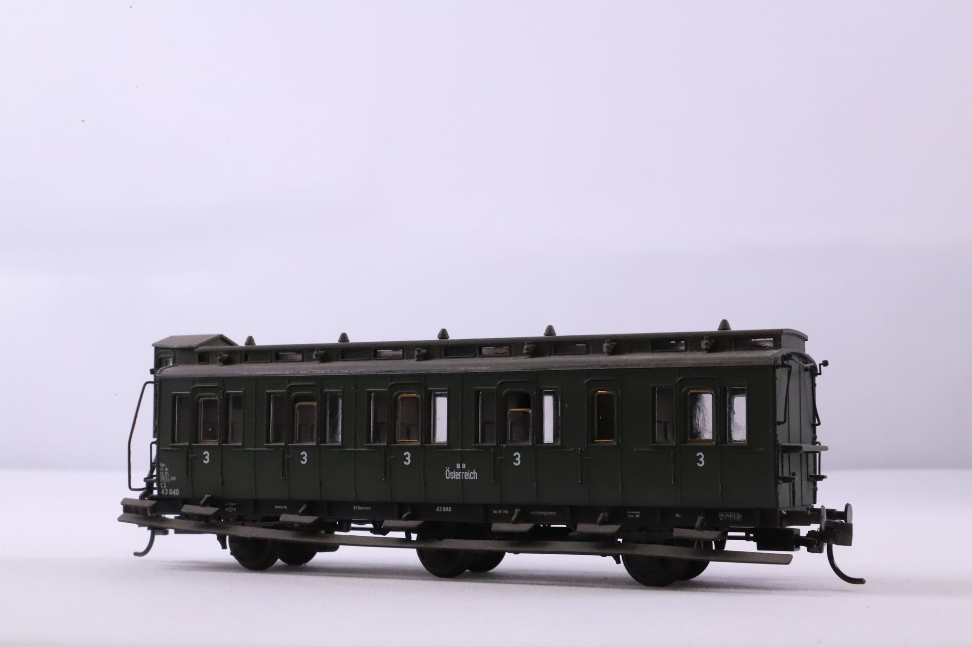 Roco HO Rake Of 3 OBB Green 6 Wheel Coaches Inc. 44521, 44518 & 44207B
