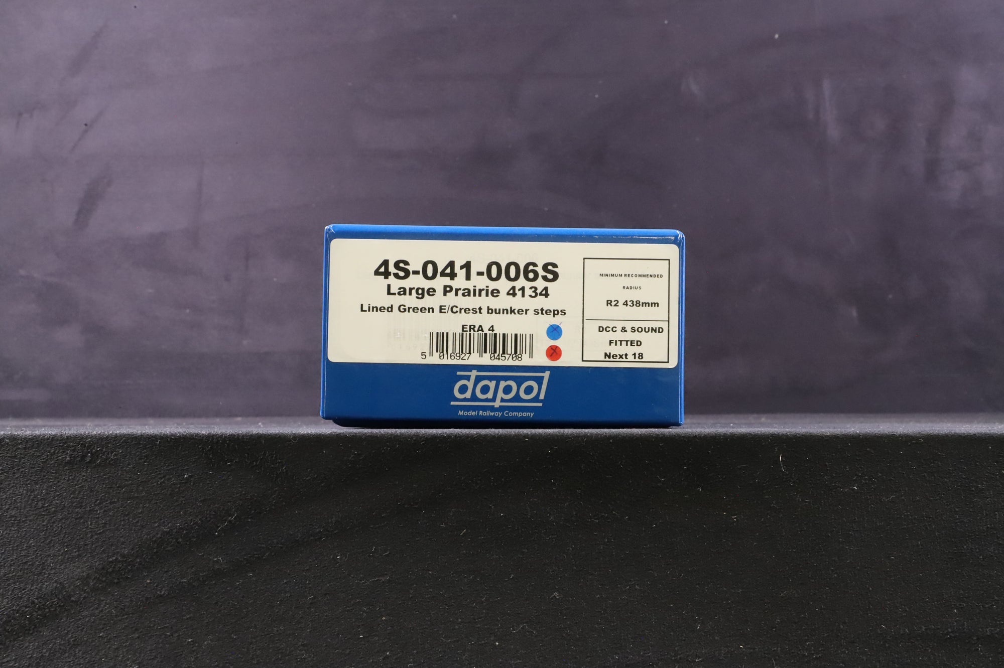 Dapol OO 4S-041-006S Large Prairie '4134' BR Lined Green E/C Bunker Steps DCC Sound