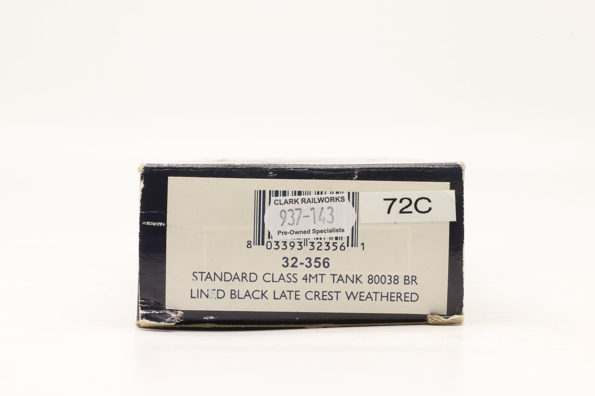 Bachmann OO 32-356 Standard Class 4MT Tank '80038' BR Black L/C Weathered