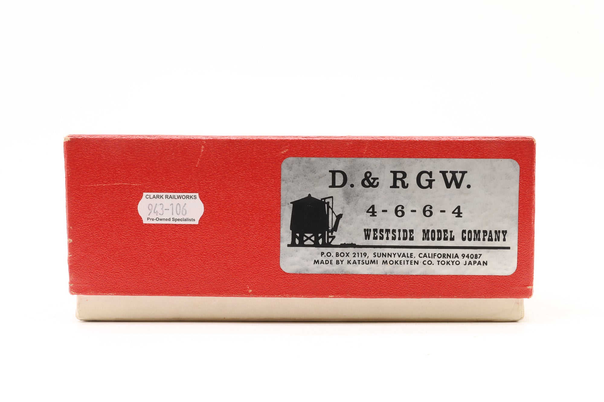 Westside Model Company HO Brass D&RGW 4-6-6-4 Steam Locomotive Unpainted