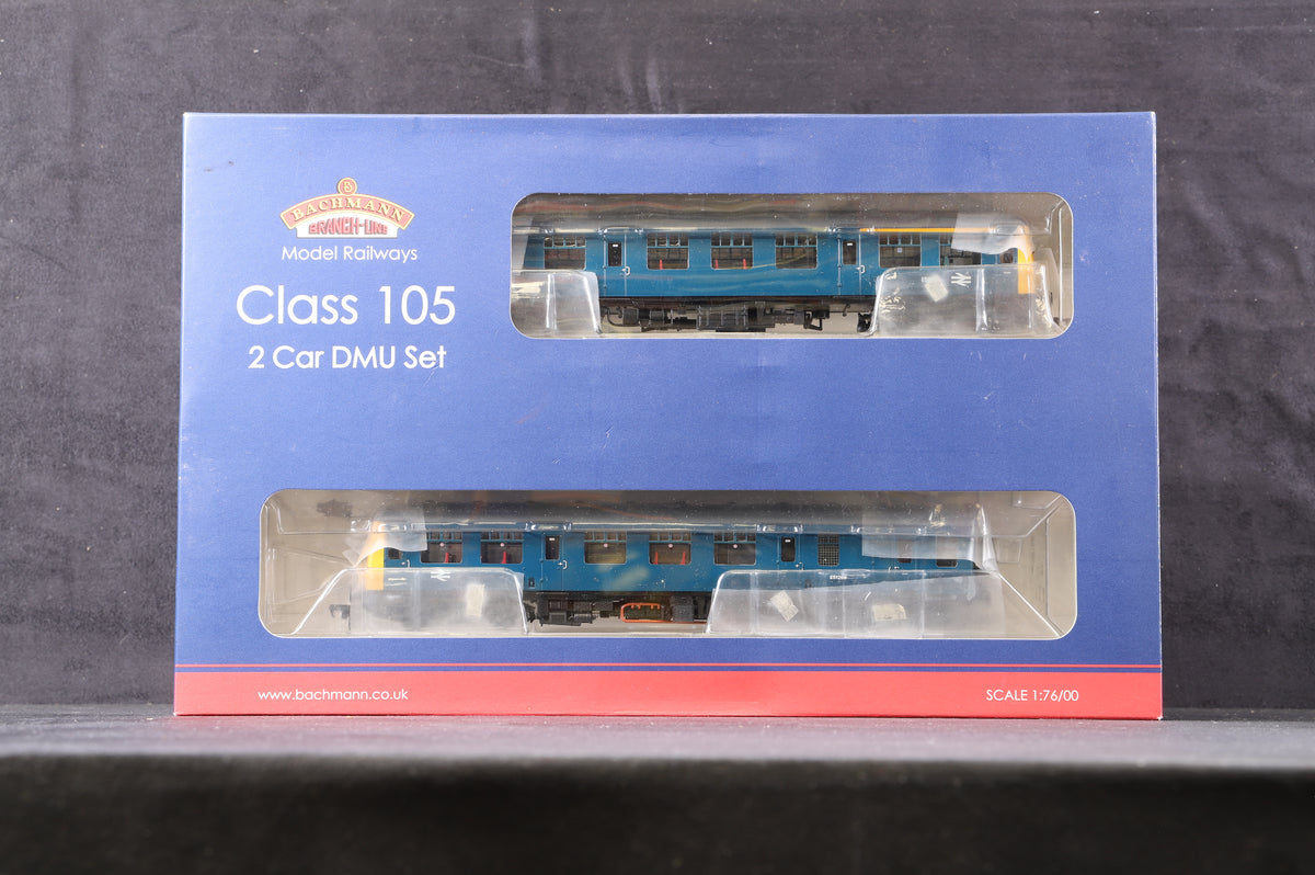 Bachmann OO 31-325 Cl.105 Two Car DMU BR Blue w/Yellow Ends