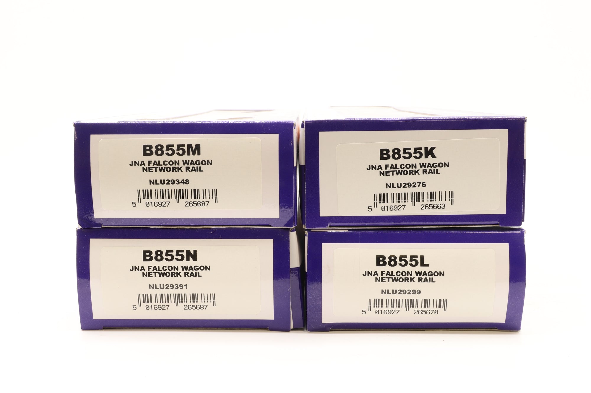 Dapol OO Rake of 4x JNA Falcon Wagons in Network Rail Yellow