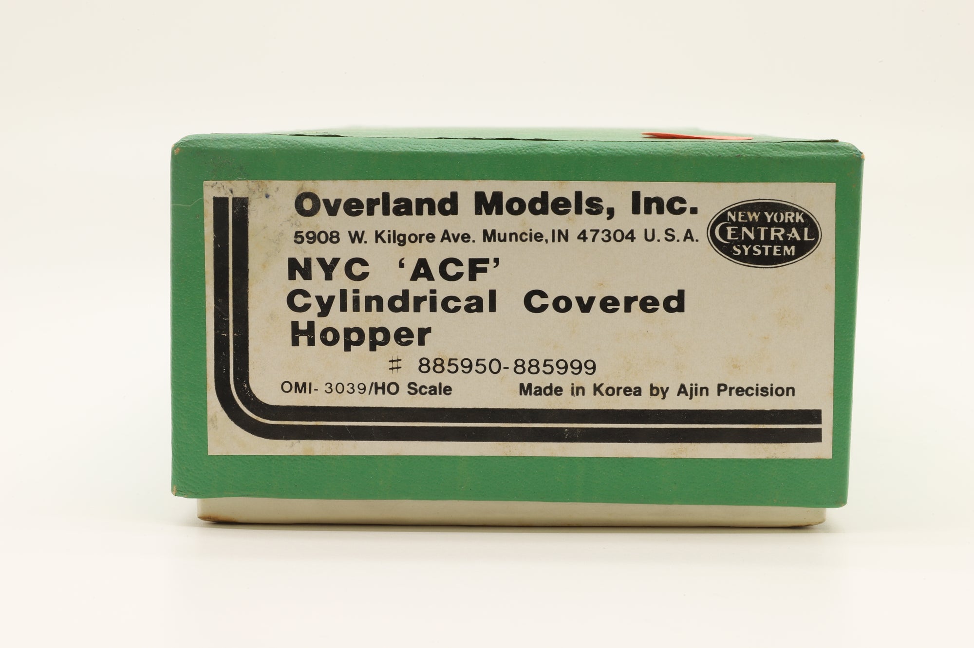 Overland Models HO Brass OMI-3039 NYC ACF Cylindrical Covered Hopper Unpainted