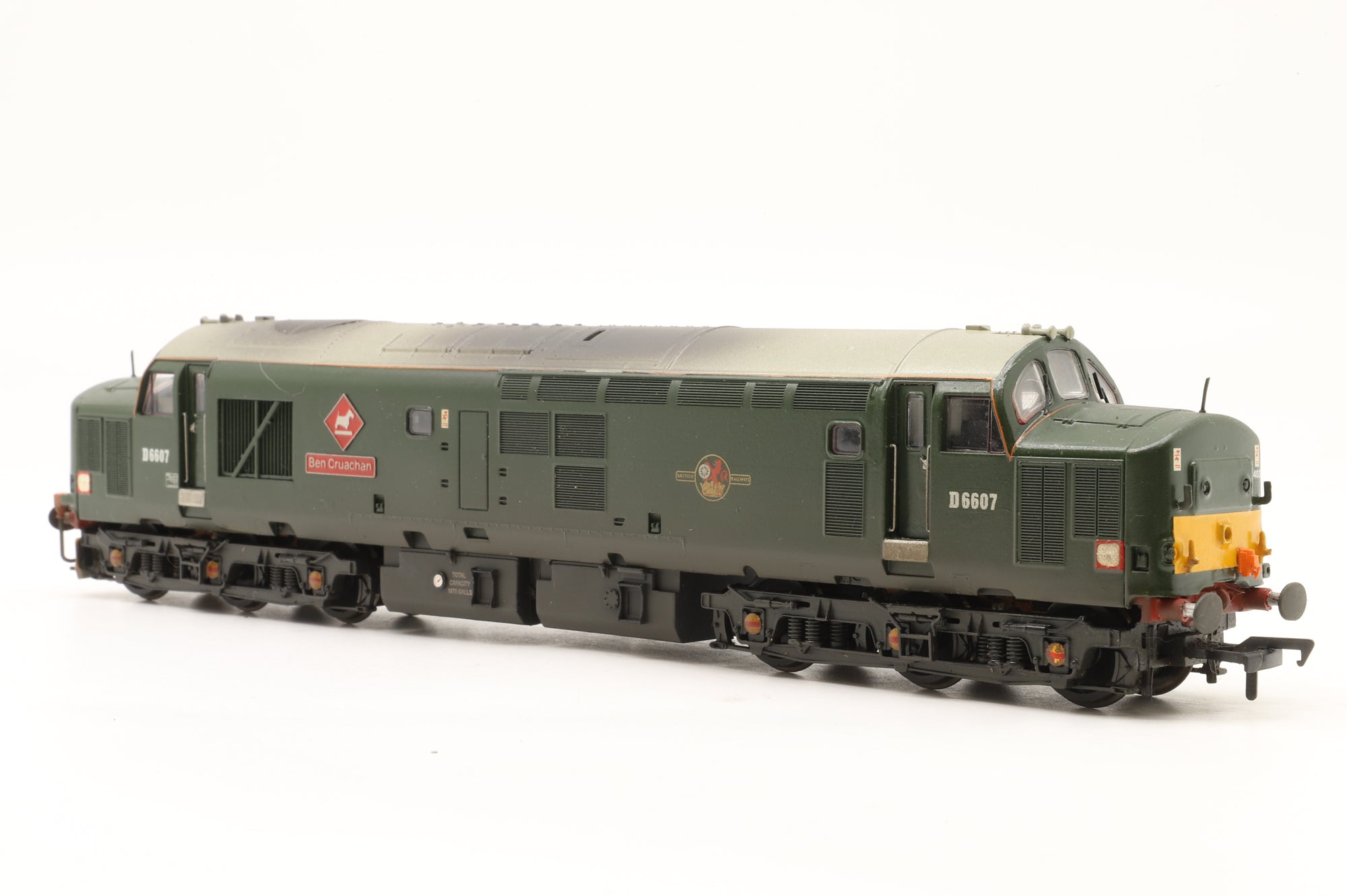 WORKSHOP Bachmann OO Class 37 'D6607' BR Green L/C Weathered & Repainted DCC Fitted