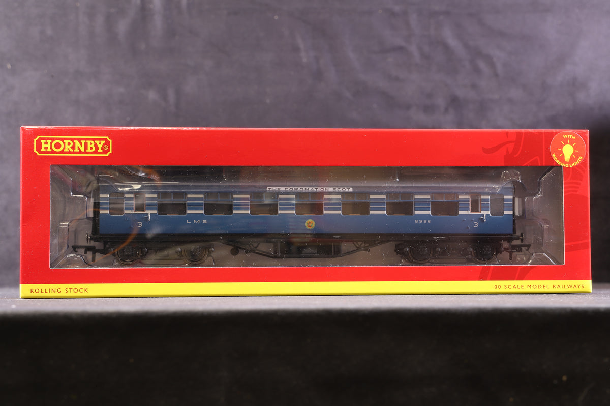 Hornby OO Rake Of 9 LMS Stanier Coronation Scot Blue Coaches