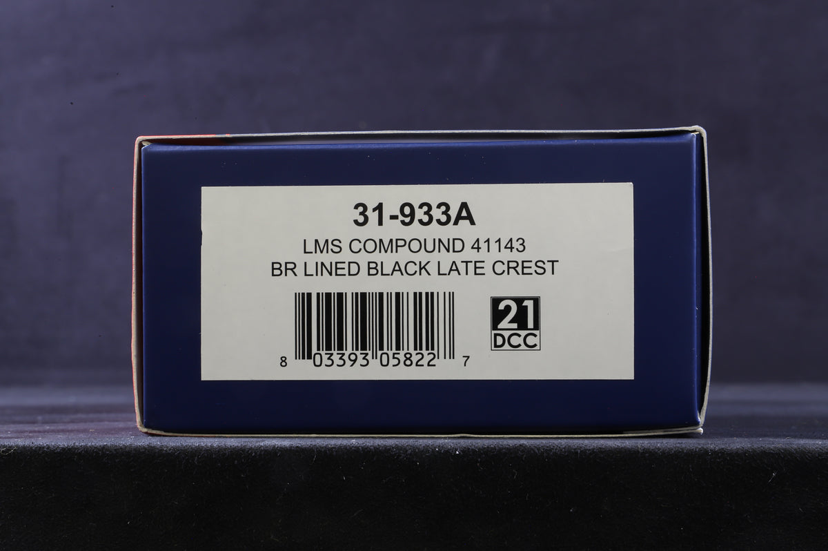 Bachmann oO 31-933A LMS Compound &#39;41143&#39; BR Lined Black L/C