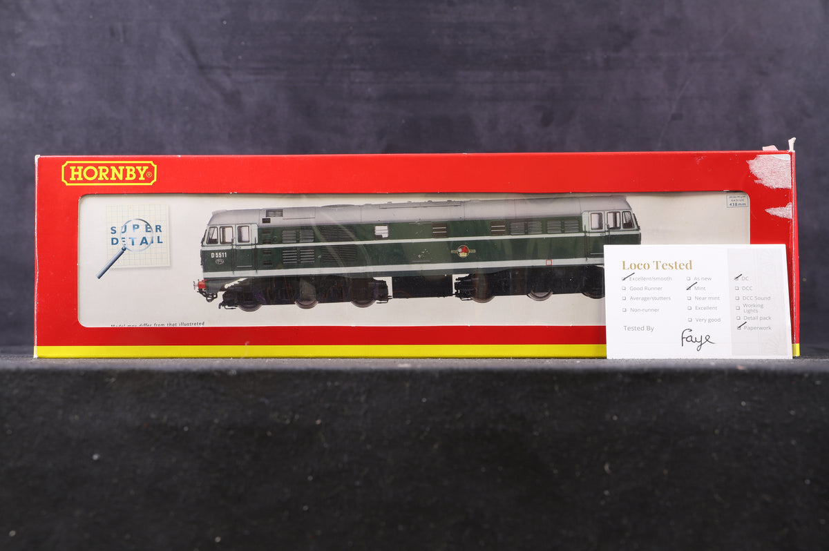 Hornby OO R2420A BR Class 31 &#39;D5511&#39; AIA-AIA Diesel Electric Locomotive Green L/C