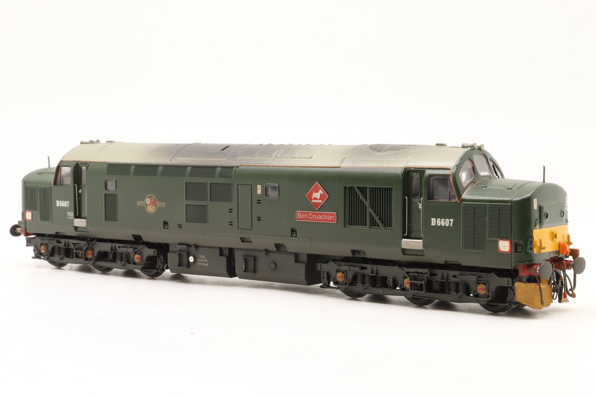 WORKSHOP Bachmann OO Class 37 'D6607' BR Green L/C Weathered & Repainted DCC Fitted