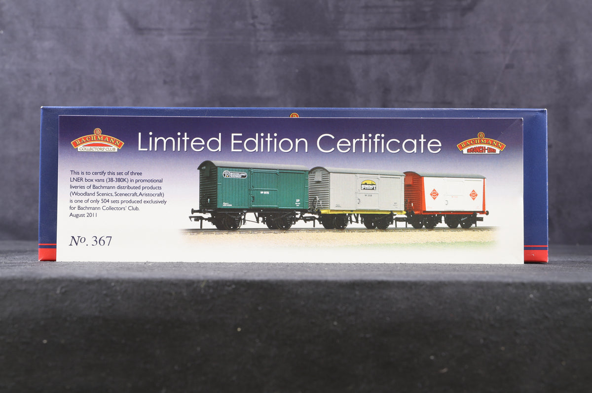 Bachmann OO Rake Of 9 Anniversary Vent Wagons 2009/ 2010 &amp; 2011 Excl. Bachmann Collectors Club