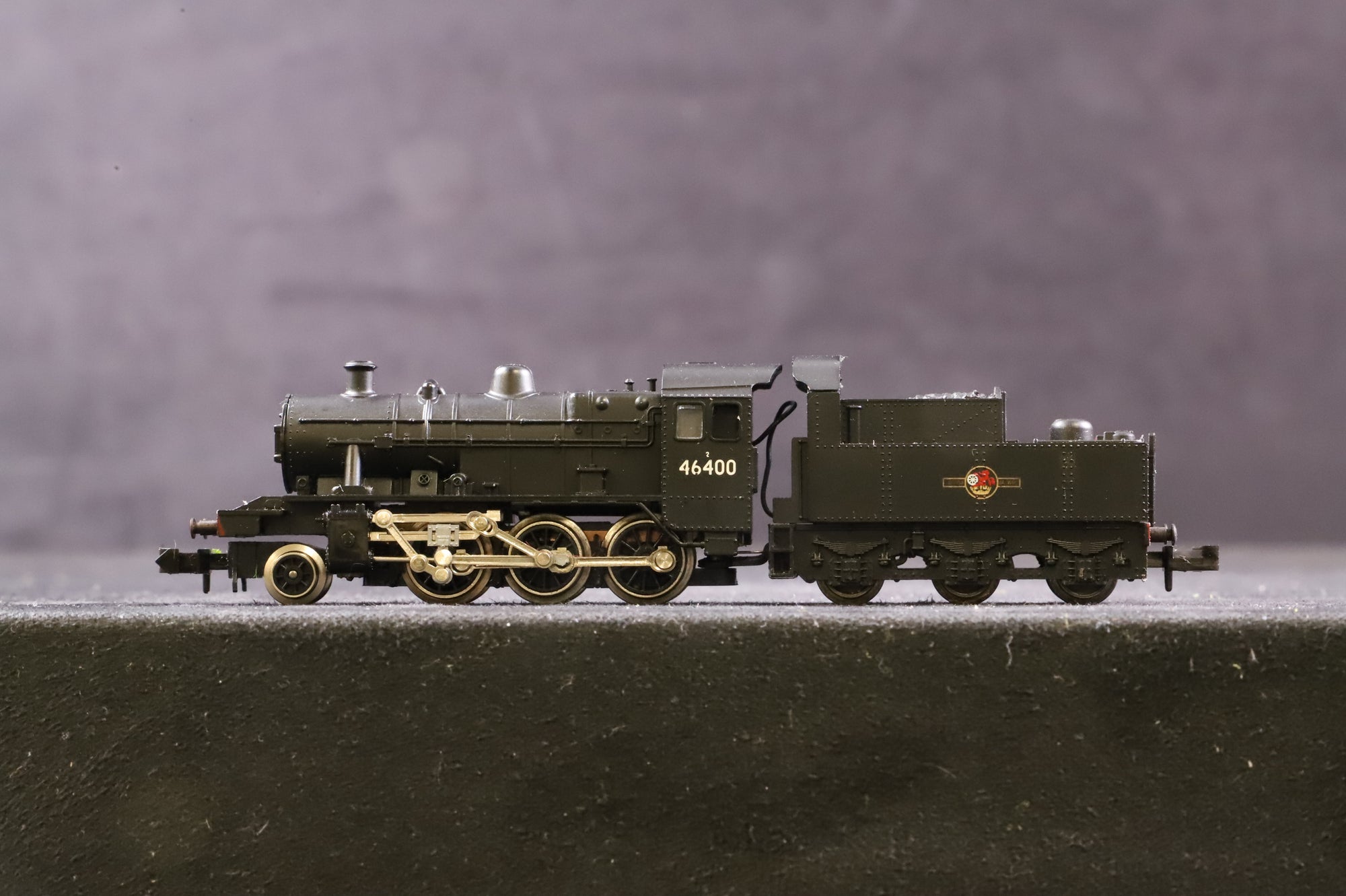 Minitrix N Gauge N202 Class 2MT 46400 in BR Black w/ Late Crests