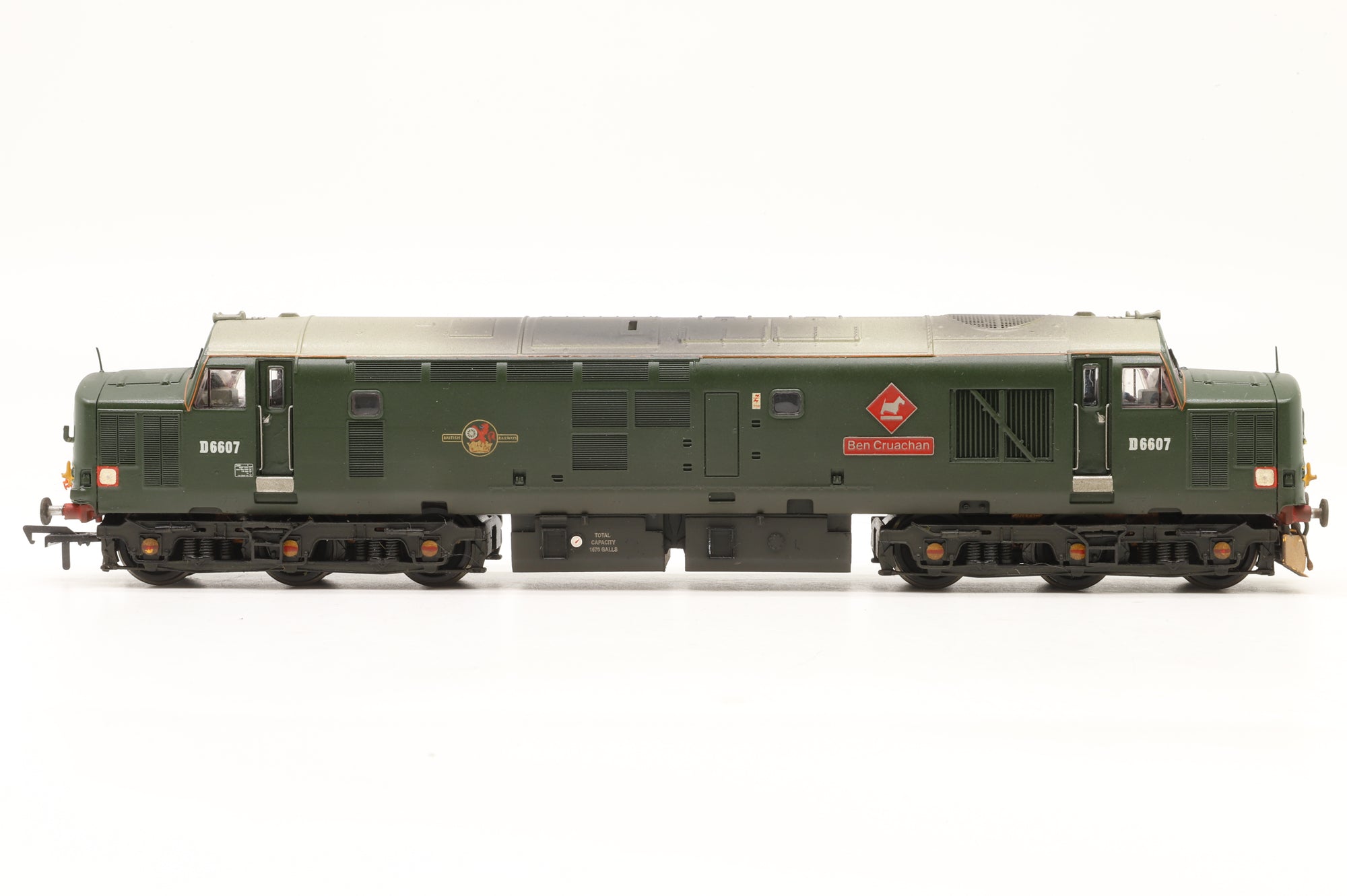 WORKSHOP Bachmann OO Class 37 'D6607' BR Green L/C Weathered & Repainted DCC Fitted