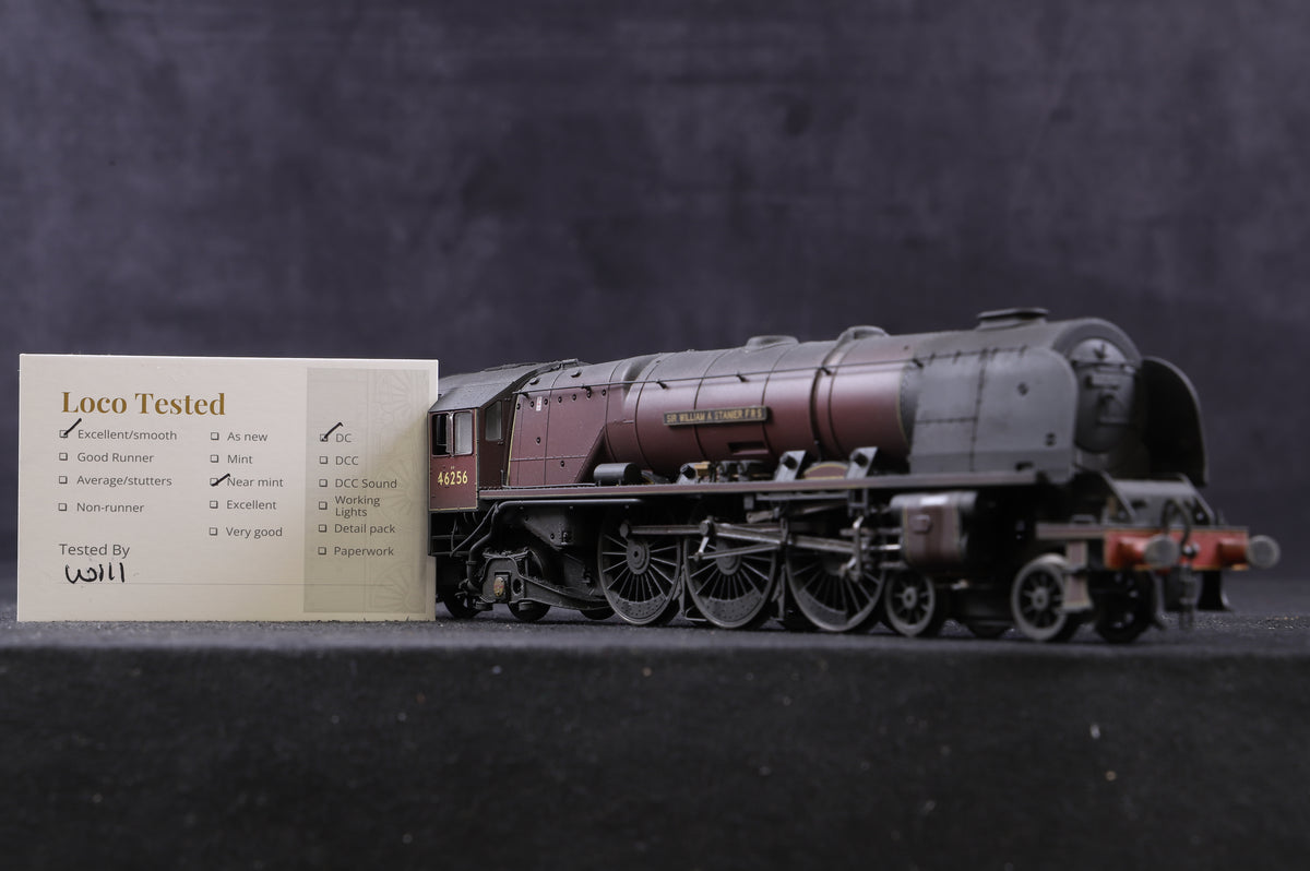 Hornby OO R3555 Princess Coronation Class 46256&#39; &#39;Sir William. A Stanier F.R.S&#39; BR Maroon L/C, Weathered